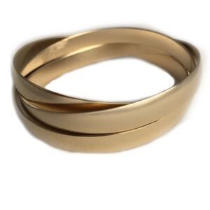 Goldtone Interlocking Bangle Bracelet